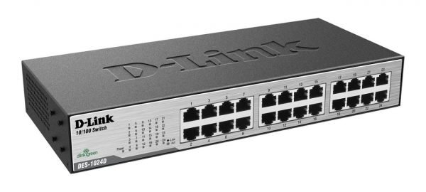 24-ports 10/100Mbps Unmanaged Switch rack kit inc